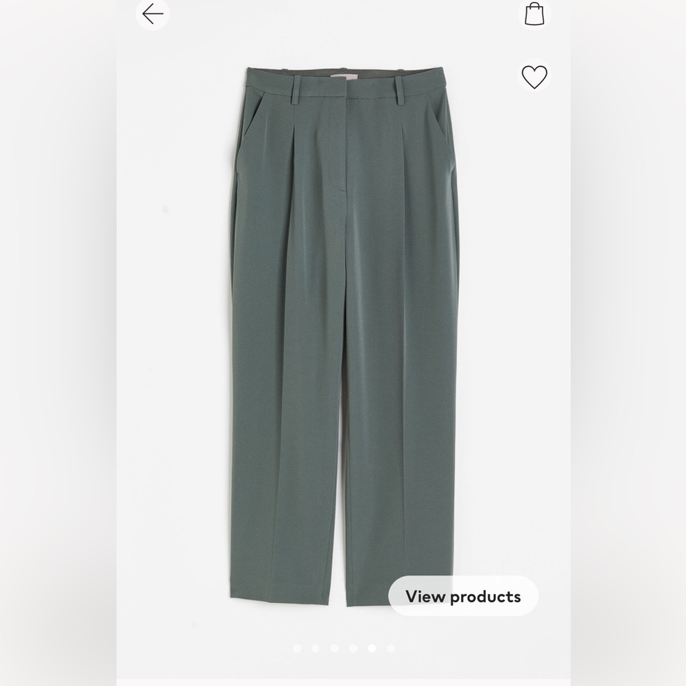 NWT H&M high waist dress pants in dark green